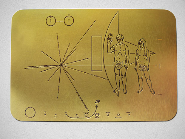 Pioneer: Pioneer plaque  Anodised aluminium  Kypros Kyprianou 2015